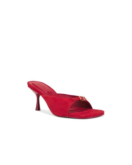 Jonathan Simkhai Red Carey Suede Mule