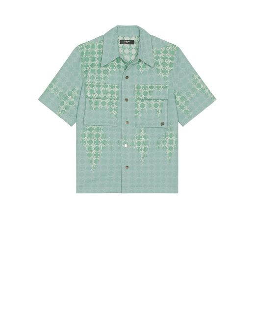 Amiri Green Ma Quad Bleached Shirt for men