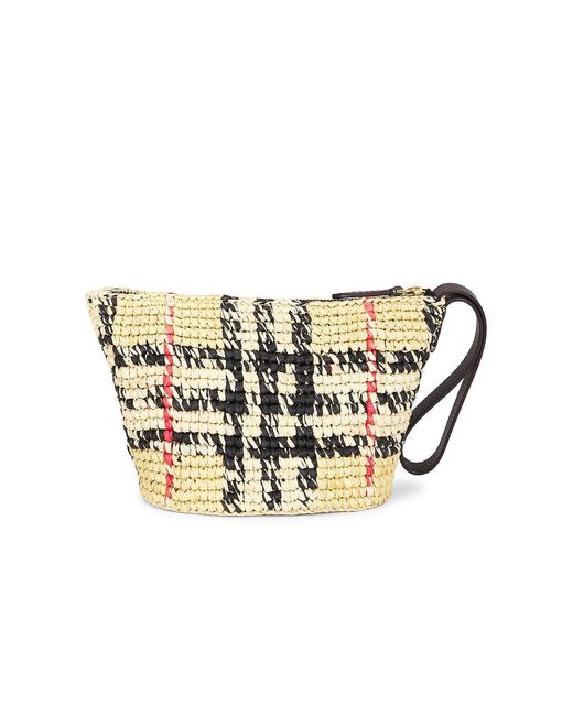 Burberry White Small Margate Pouch
