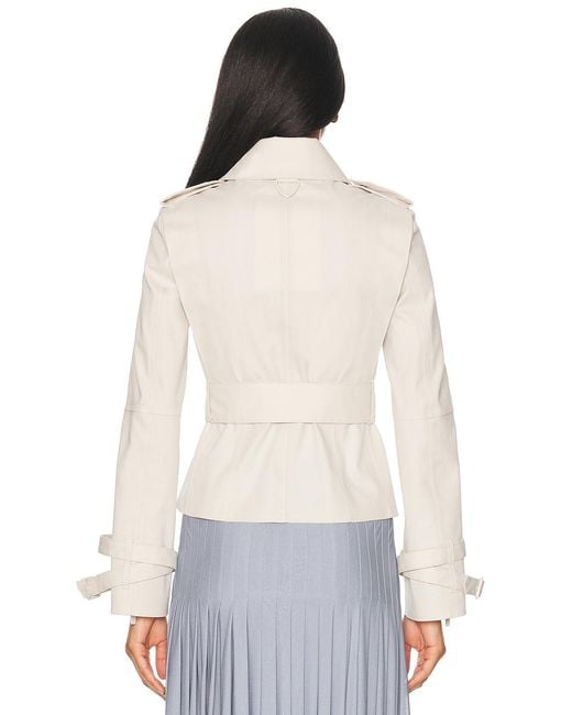 Burberry White Belted Jacket