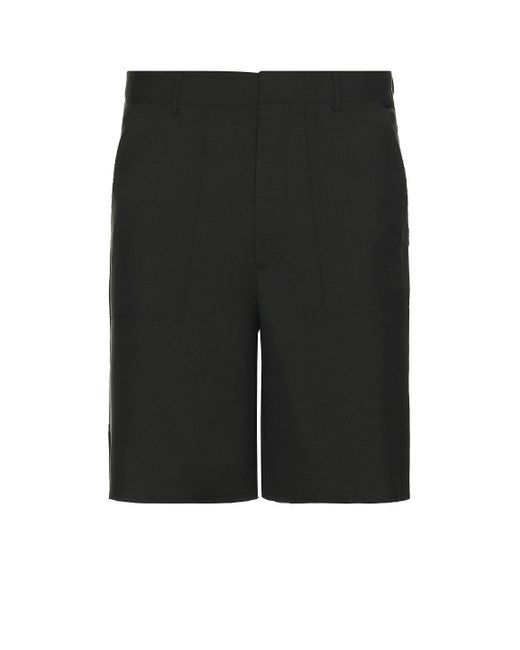 Mimchik Black Frayed Shorts for men