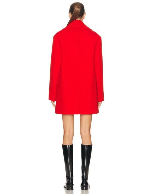 Jil Sander Red Peacoat