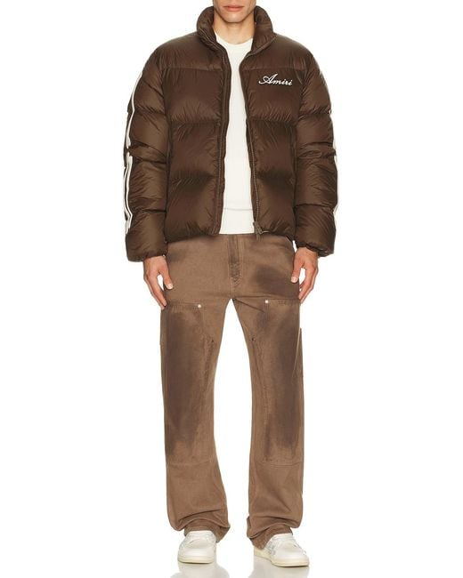 Amiri Brown Bones Down Jacket for men