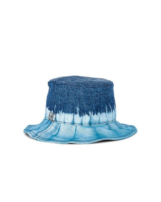 Alberta Ferretti Blue Cotton Bucket Hat