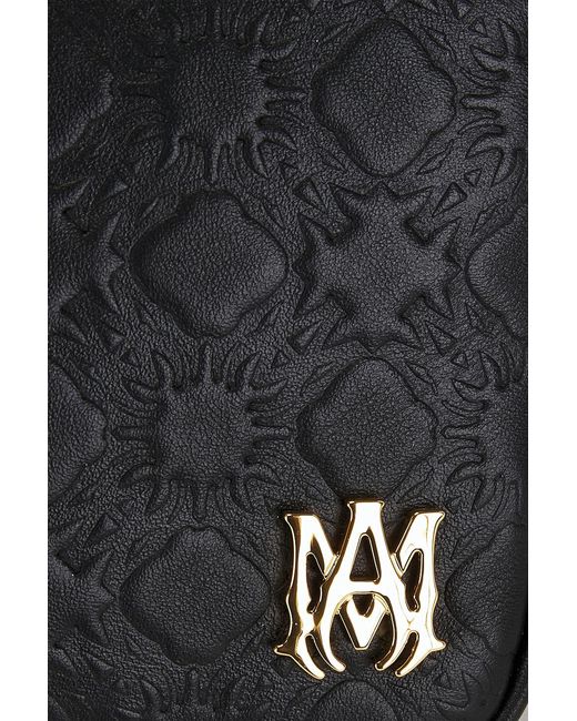 Amiri Black Ma Quad Leather Camera Case for men