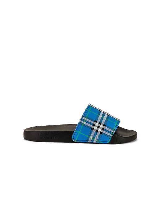 Burberry Furley Slide Sandal in Blue for Men | Lyst