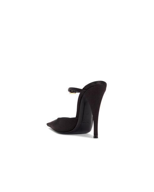 Saint Laurent White Alice Mule Pump