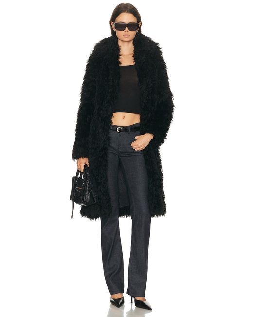 Acne Studios Women's Black Oflama Messy Coat