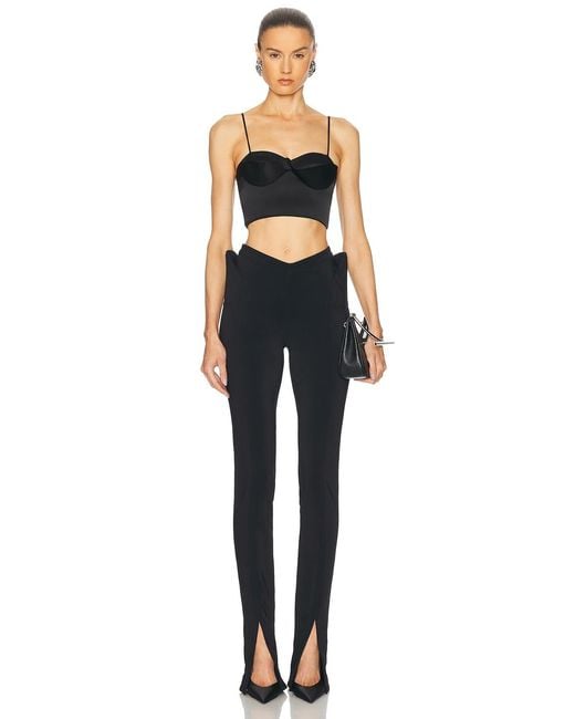 Mugler Blue Split Hem Pant