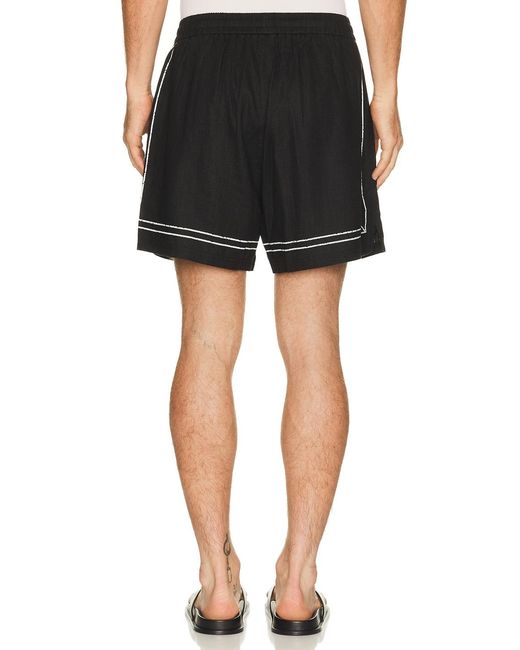 Represent Black Border Short for men