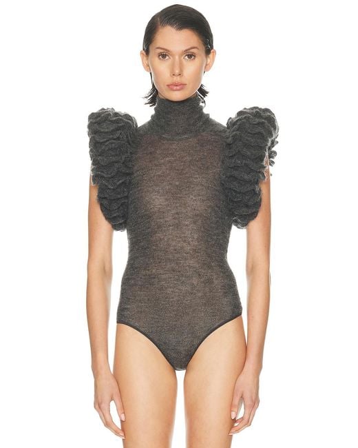 Alaïa Gray Alaïa Padded Bodysuit
