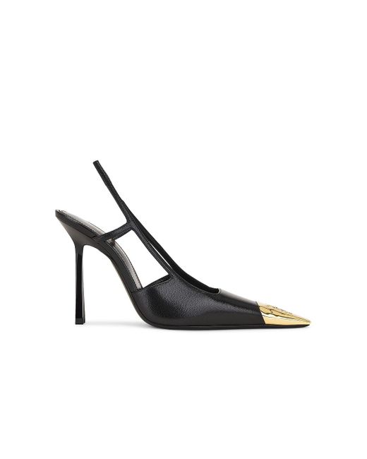 Saint Laurent Black Jeanne Slingback Pump
