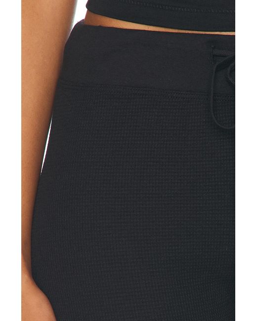 ÉTERNE Black Thermal Drawstring Pant