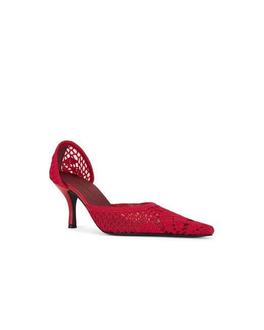 Magda Butrym Red Crochet Pump