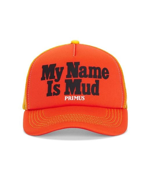 Pleasures Red X Primus Mud Trucker Hat for men
