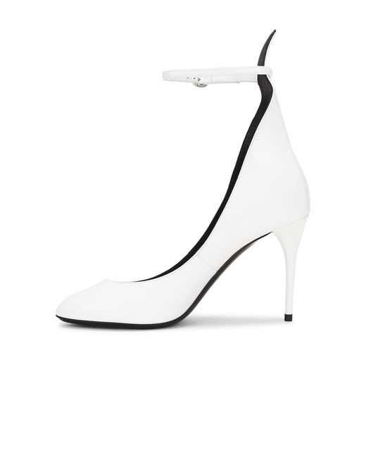Alaïa White Ankle Strap Pump