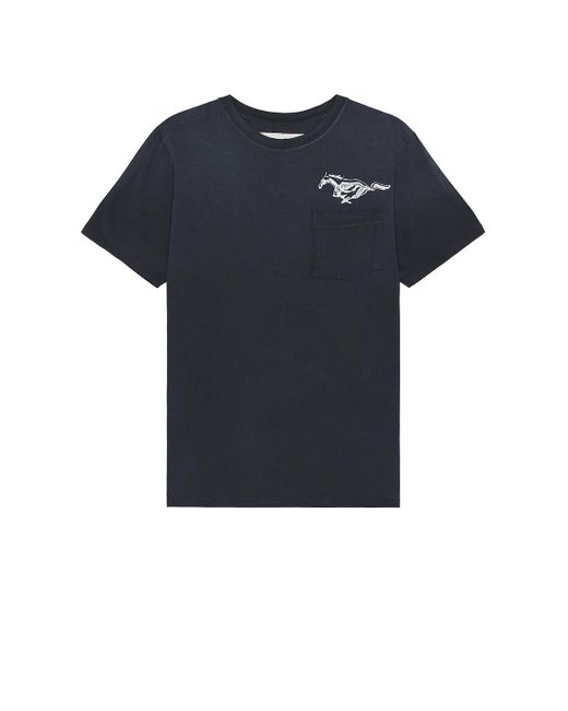 One Of These Days Blue Mustang Cross Tee for men