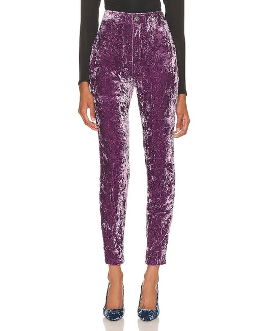 purple velour pants