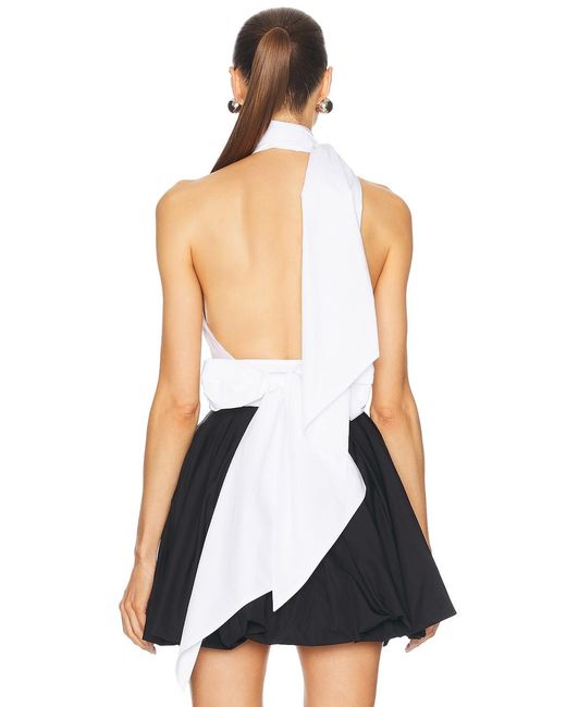 Alexandre Vauthier White Poplin Sleevess Blouse