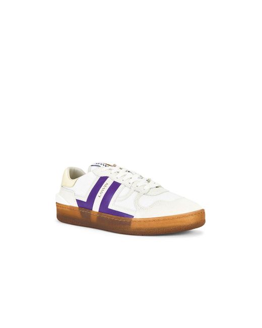 Lanvin White Clay Sneakers With Translucid Sole for men