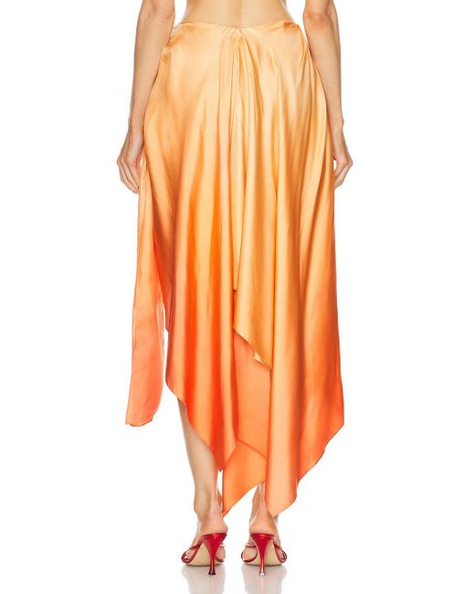 Zimmermann Orange Tranquillity Scarf Mini Skirt