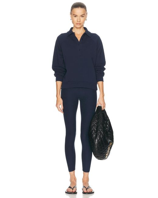 The Upside Blue Collared Ele Polo Top
