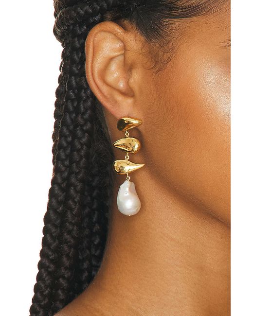 Agmes Metallic Flora Earrings