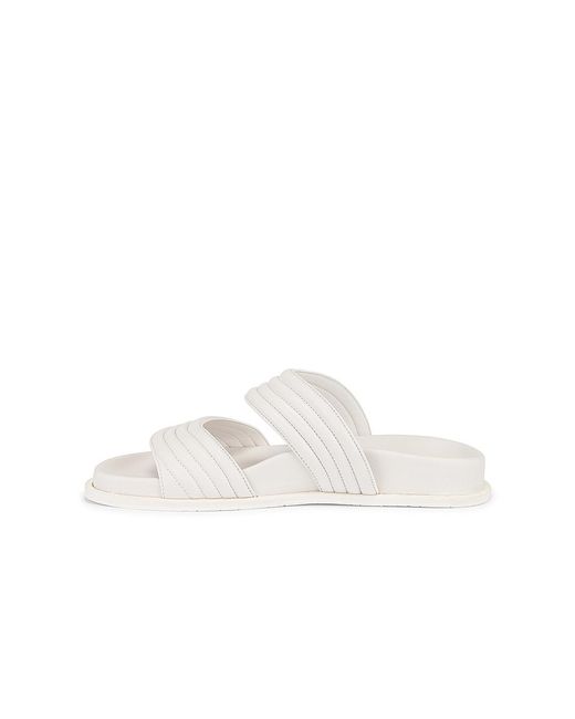 Alaïa White Leather Slides