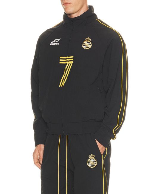 Rhude Black Lago Track Jacket for men