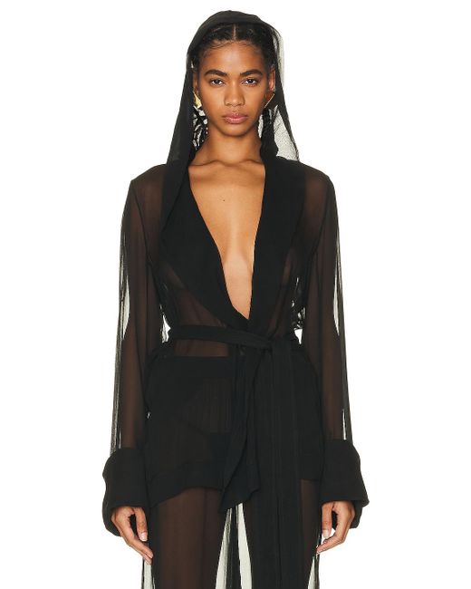Saint Laurent Black Silk Jacket