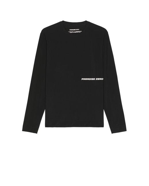 Paradise Zero Black Web Tech Long Sleeve Tee for men