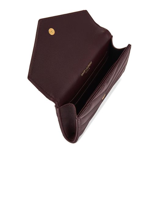 Saint Laurent Purple Small Envelope Wallet