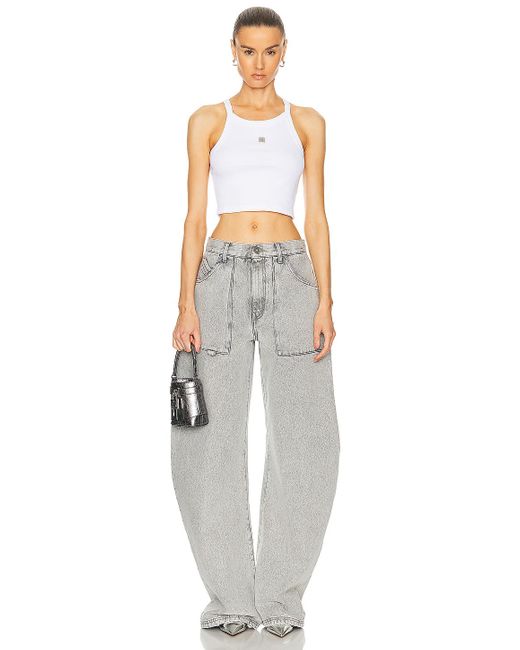 Givenchy White Cropped Tank Top