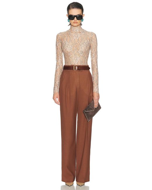 Valentino Brown Functional Suiting Pant