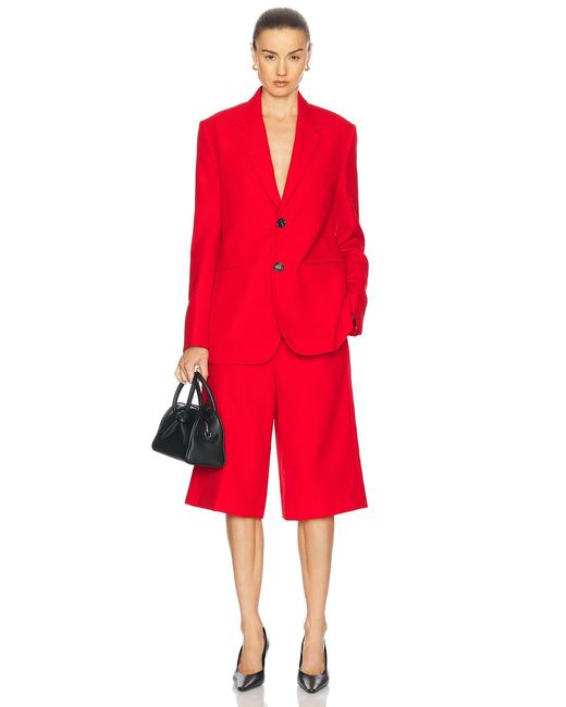 AMI Red Semi Lined Blazer