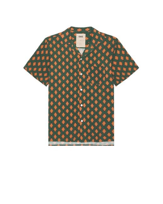 Oas Green Smokin Rustic Viscose Shirt for men