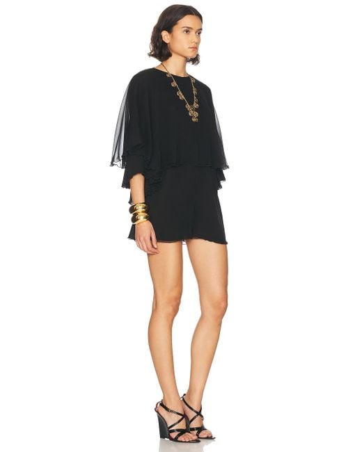 Saint Laurent Black Backless Romper