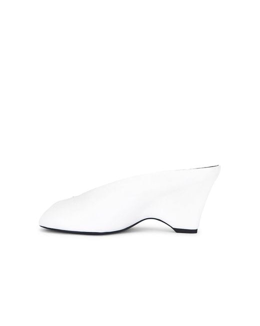 Khaite White Cloak Peep Toe Mule