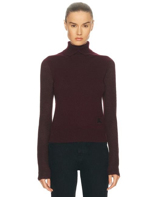 Burberry Purple Turtleneck Sweater
