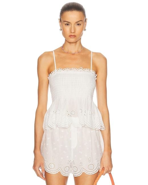 LoveShackFancy White Condie Top