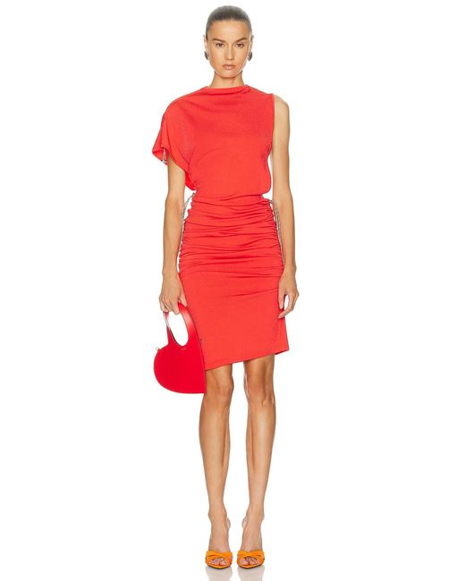 Coperni Red Printed Adjustable Dress