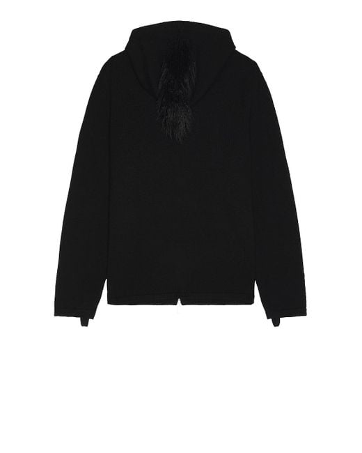 HELMUT LANG fur 変形zip best hoodie Helmut Lang Mohawk Full Zip Hoodie in Black for Men | Lyst