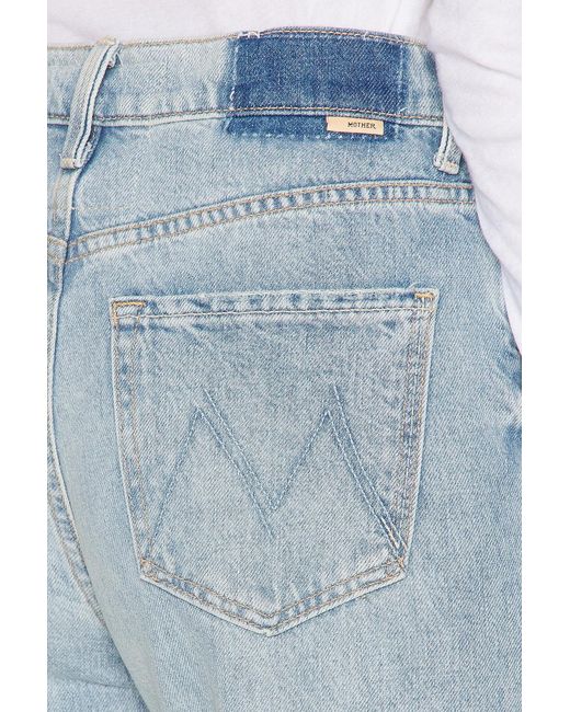 Mother Blue The Dodger Button Hover Cuff Jeans