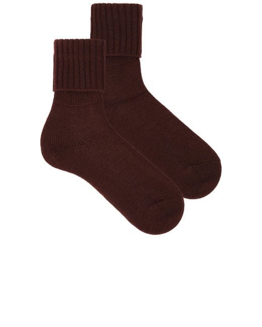 Falke Brown Striggings Rib Sock