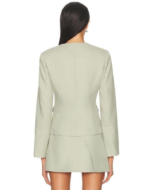 Sandy Liang White Agnes Jacket