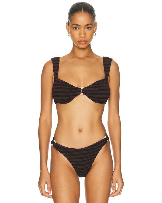 Bondeye Black Ring Delphi Crop Bikini Top