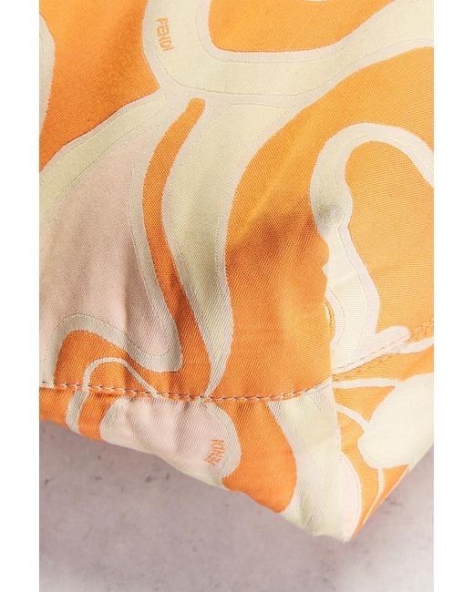 Fendi Orange Psychedelic Tote Bag