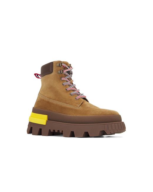 Moncler Brown Mon Corp Suede Boot for men