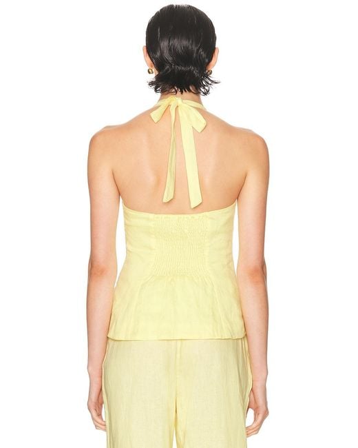AEXAE Yellow X Revolve Halter Top