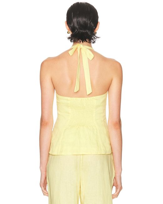 AEXAE Yellow X Revolve Halter Top